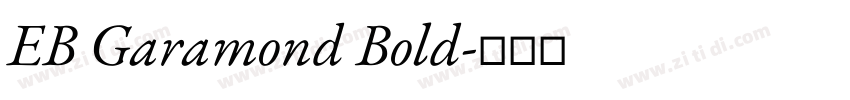 EB Garamond Bold字体转换